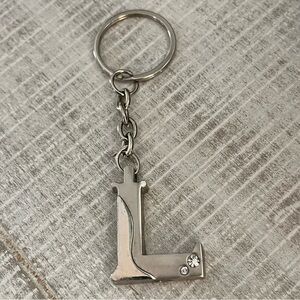 Silver Initial 'L' Keychain